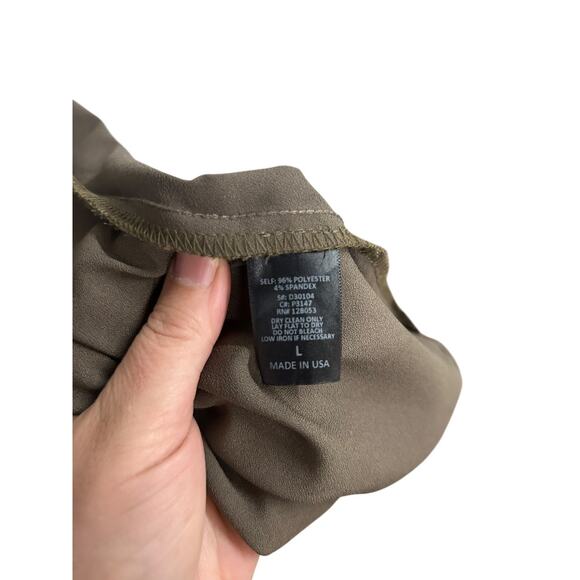 Potter’s Pot Drape Front Vest L Longline Taupe Layering Jacket‎ Minimalist Nude - Picture 4 of 5